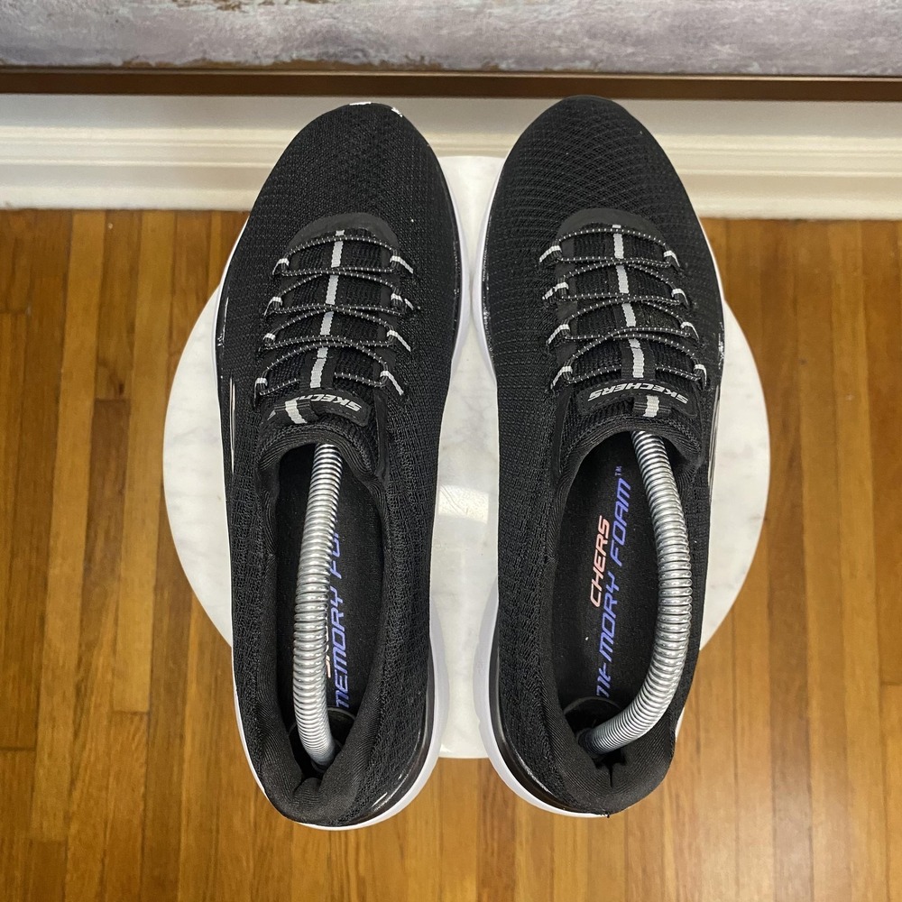 Skechers Shoes Womens Size 9 Black Mesh Slip On Memory Foam Walking Sneakers - Picture 7 of 11